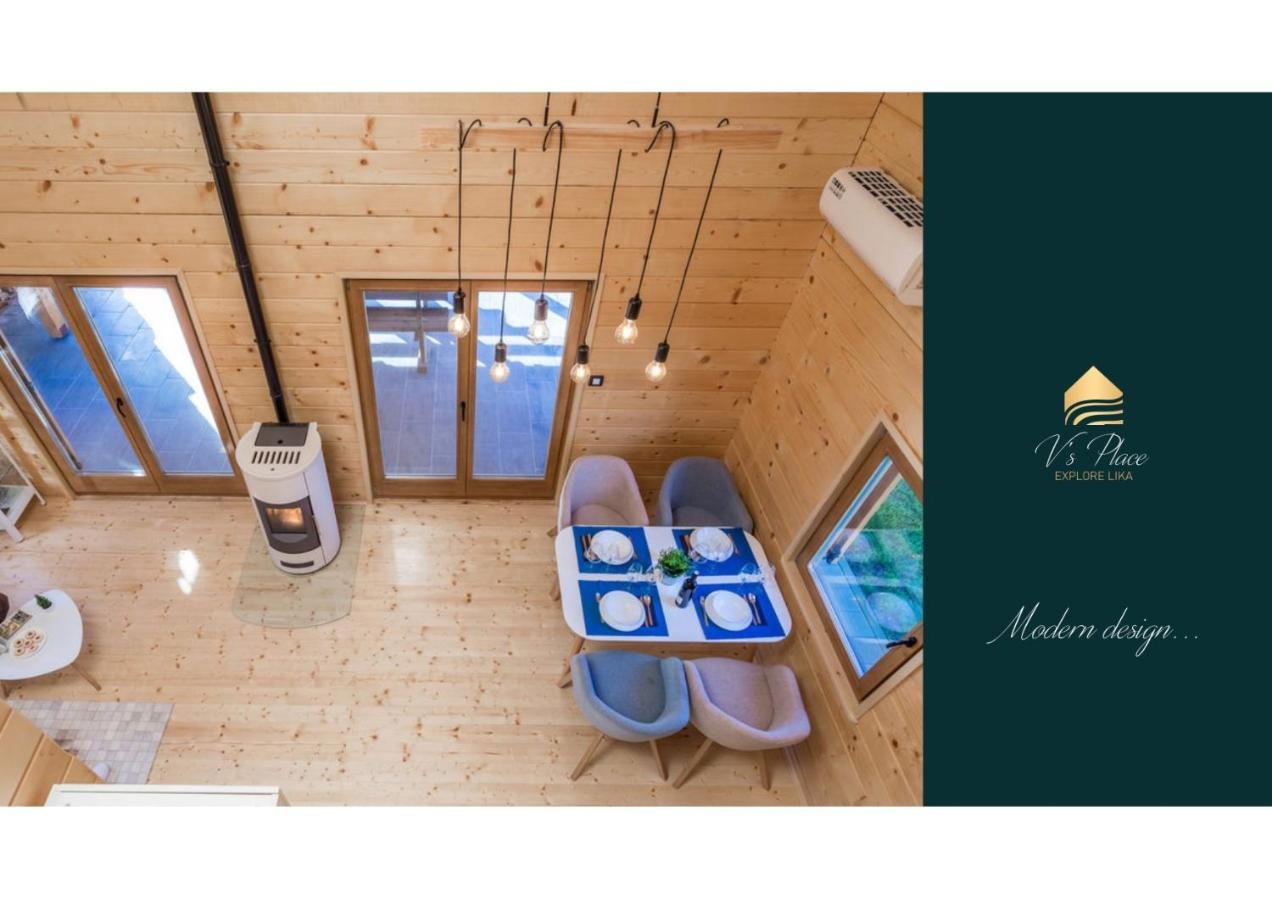 V'S Place - Wooden House With Heated Pool And Outdoor Sauna Otocac Luaran gambar